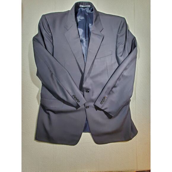 Hickey Freeman Barneys New York Blazer Jacket‎ Mens 48 Blue Check Wool Formal - Picture 1 of 10